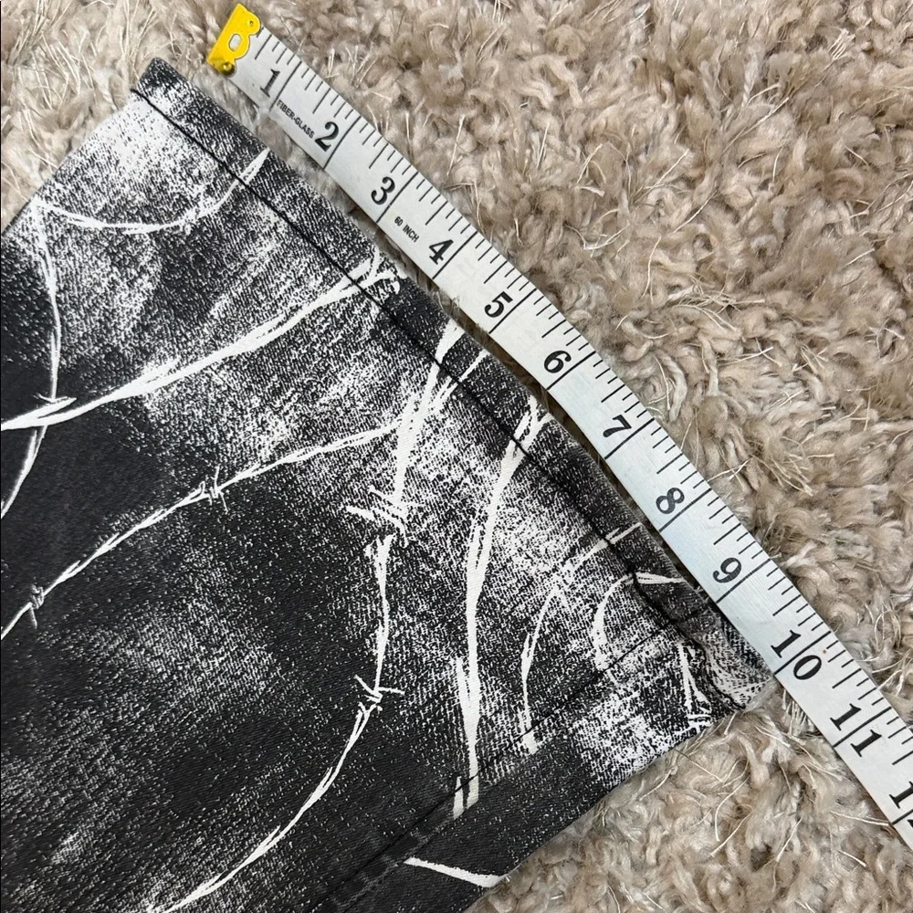 BDG Urban Outfitters Printed Ruched V-front Flare Jeans Lightweight Pants Sz.25